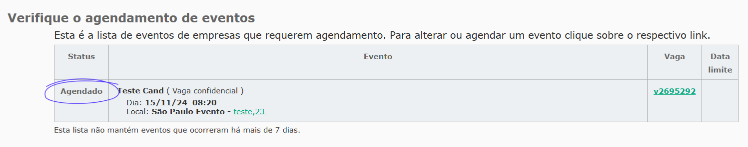 Evento Agendado - Vagas.com