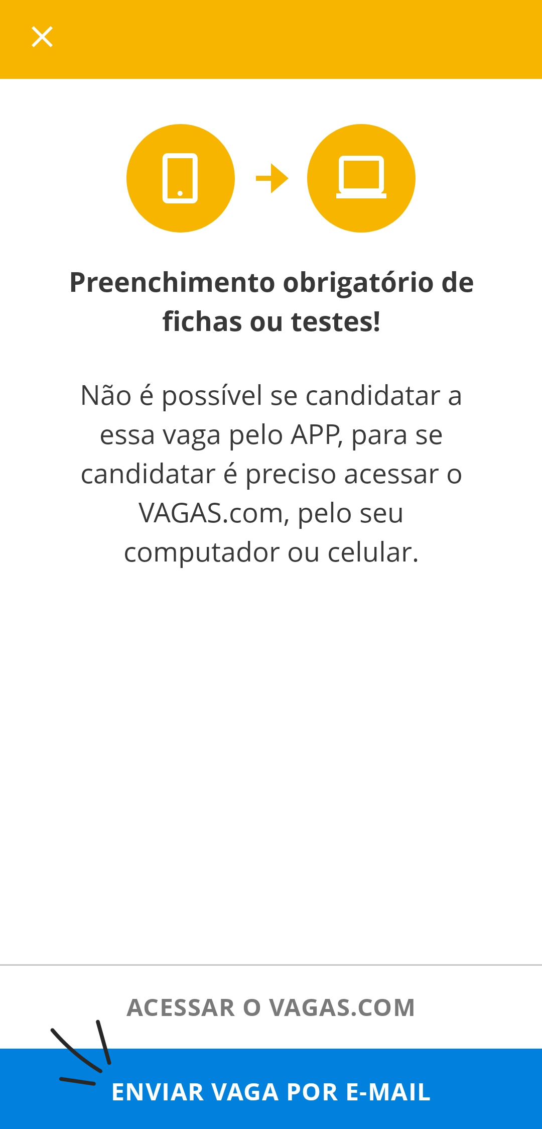 Testes App Vagas