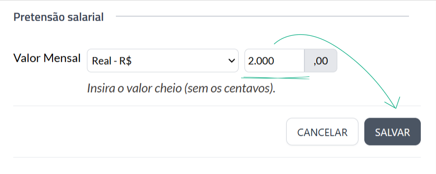Pretensão Salarial