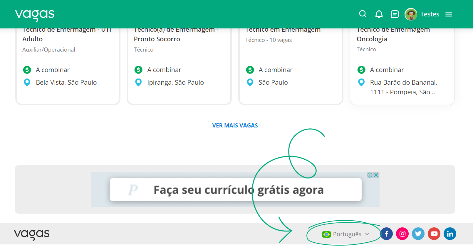 Idioma Vagas.com