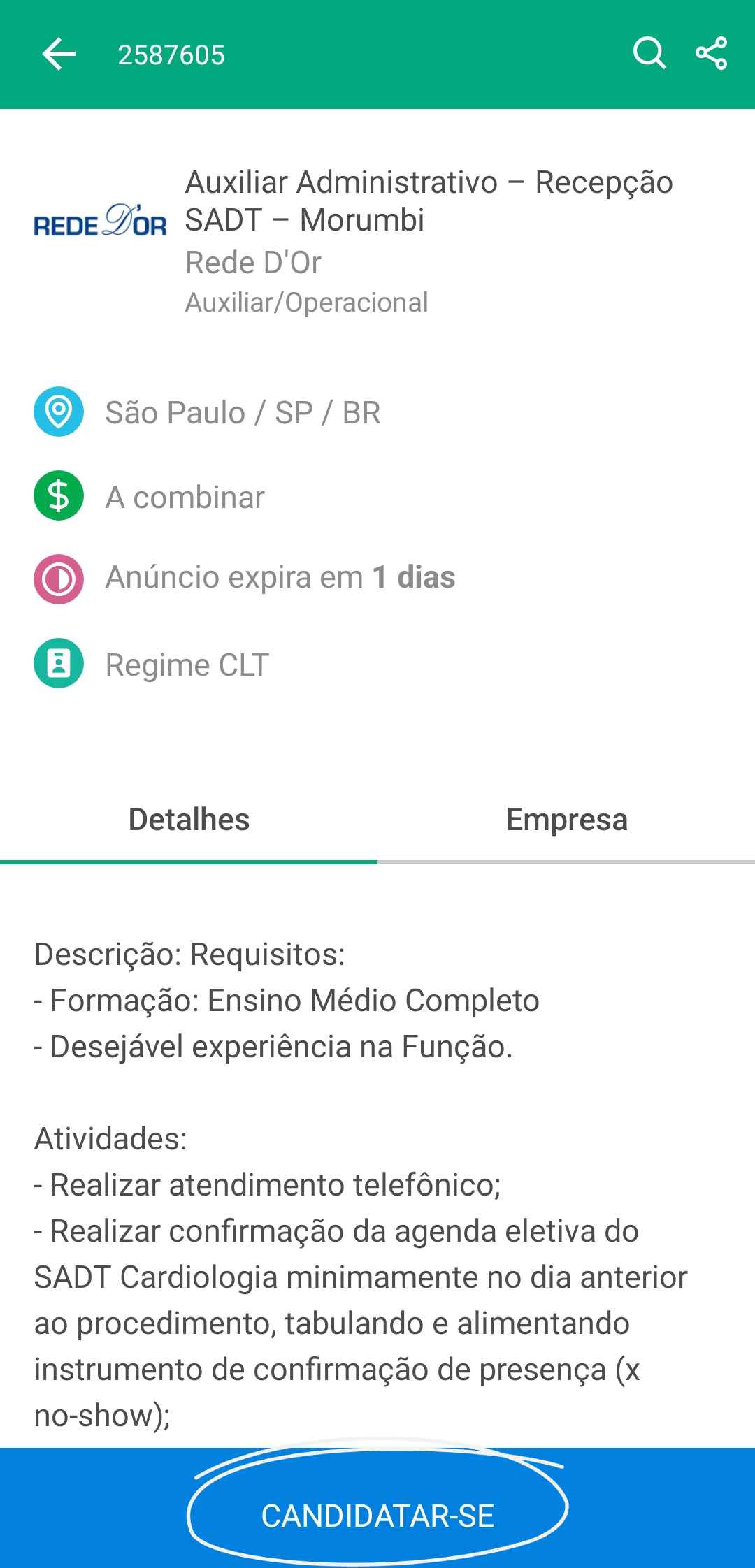 Candidatar-se App Vagas