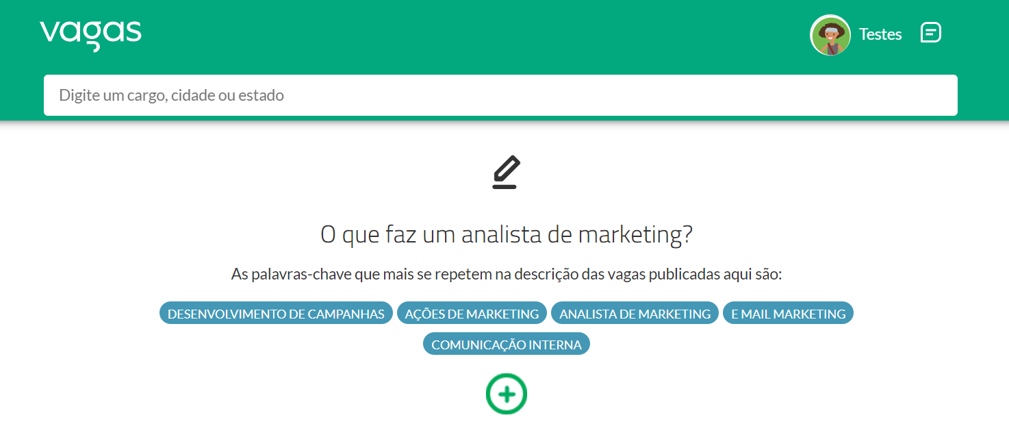 Palavras-chave Vagas.com