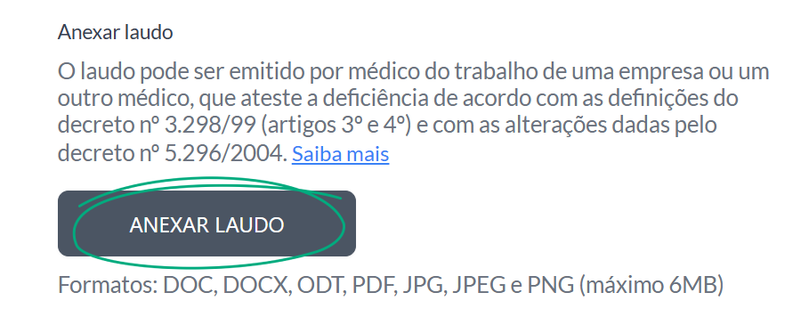 Anexar Laudo Vagas.com