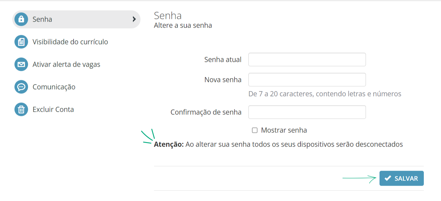 Sei Minha Senha Mas Quero Alterar Como Faço Ajuda Vagas